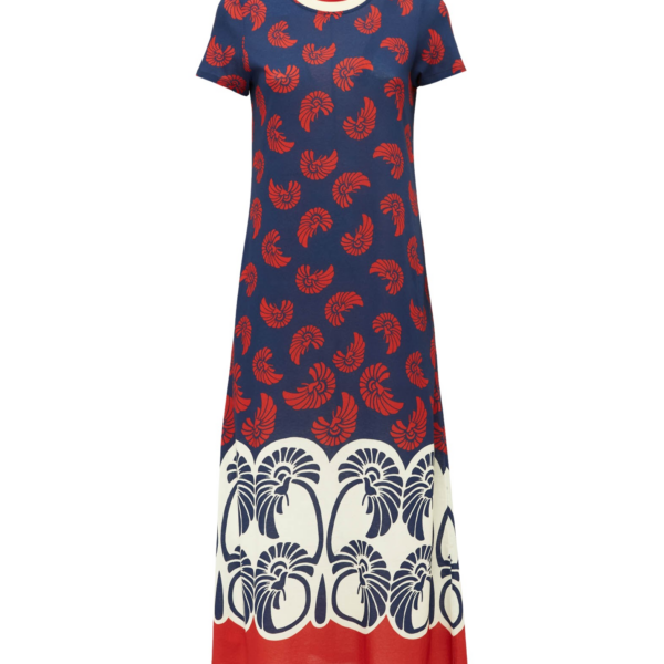 La DoubleJ Sporty Swing Dress Palmetto Placée in Cotton Jersey