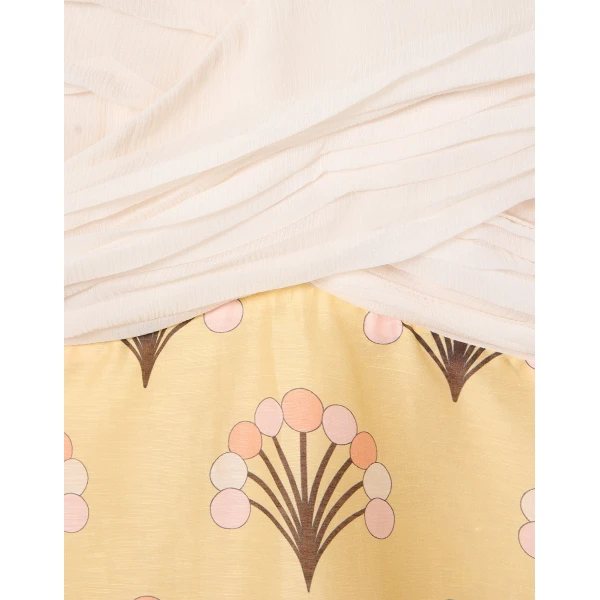 La DoubleJ Sunburst Dress Infiorata White in Summer Poplin - Dresses - Milanese Maximalist Fashion at Luxury Shoes 