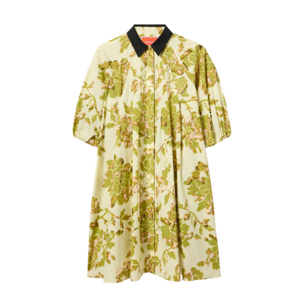 La DoubleJ Sunburst Dress Oasis Green in Cotton Poplin