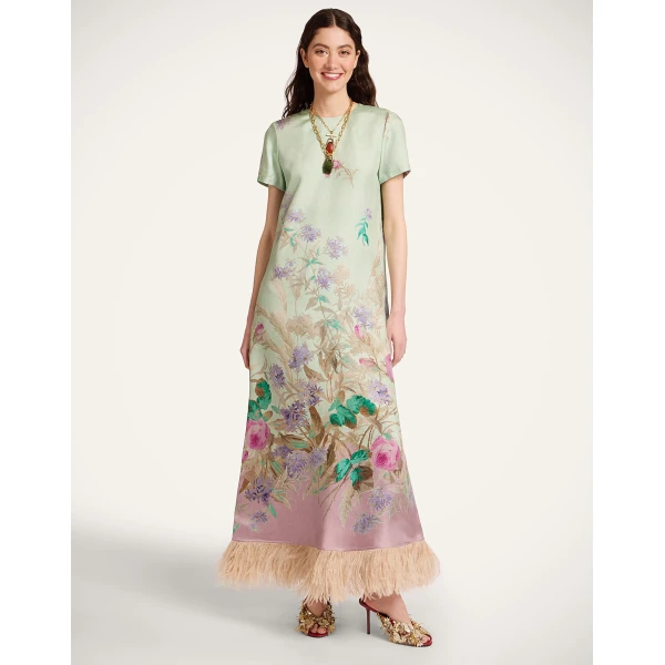 La DoubleJ Super Mini Swing Dress Palazzo Chocolate in Paillettes - Dresses - Milanese Maximalist Fashion at Luxury Shoes 