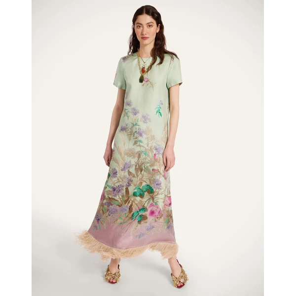 La DoubleJ Super Mini Swing Dress Palazzo Chocolate in Paillettes - Dresses - Milanese Maximalist Fashion at Luxury Shoes 