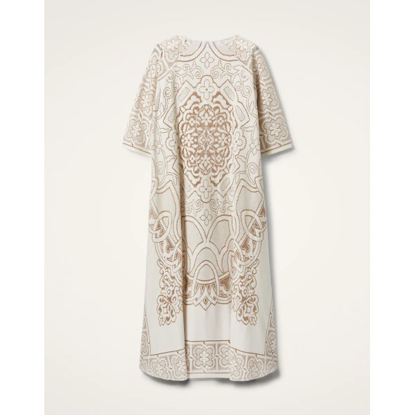 La DoubleJ Super Swing Dress The Nile Black in Jacquard - Dresses - Milanese Maximalist Fashion at Luxury Shoes 