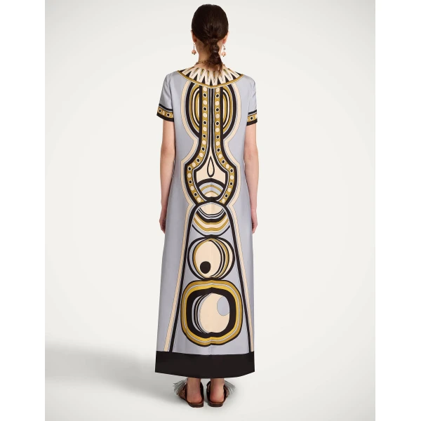 La DoubleJ Swing Dress Agua Cream in Macramé - Dresses - Milanese Maximalist Fashion at Luxury Shoes 