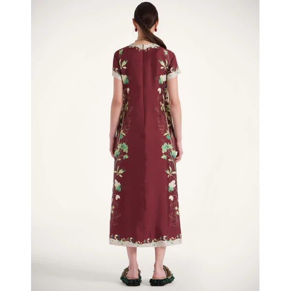 La DoubleJ Swing Dress Ambrosia Placée Pale Pink in Silk Twill - Dresses - Milanese Maximalist Fashion at Luxury Shoes 