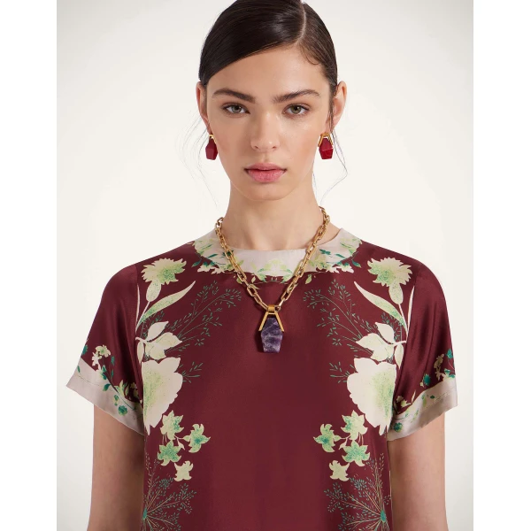 La DoubleJ Swing Dress Ambrosia Placée Pale Pink in Silk Twill - Dresses - Milanese Maximalist Fashion at Luxury Shoes 