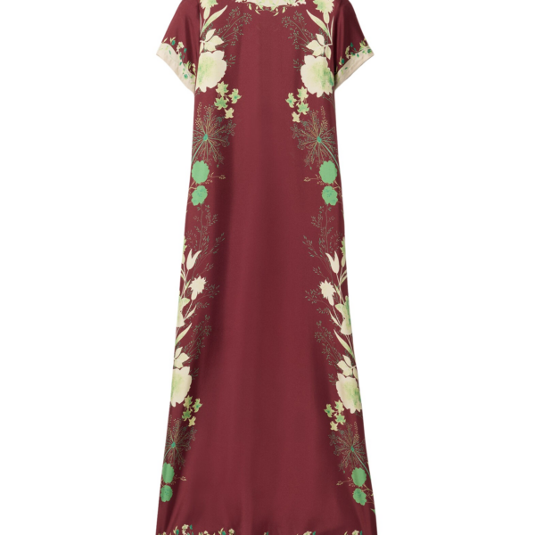 La DoubleJ Swing Dress Ambrosia Placée Pale Pink in Silk Twill