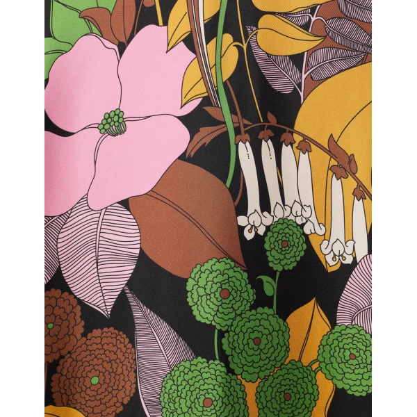 La DoubleJ Swing Dress Big Flower in Silk Twill - Dresses - Milanese Maximalist Fashion at Luxury Shoes 