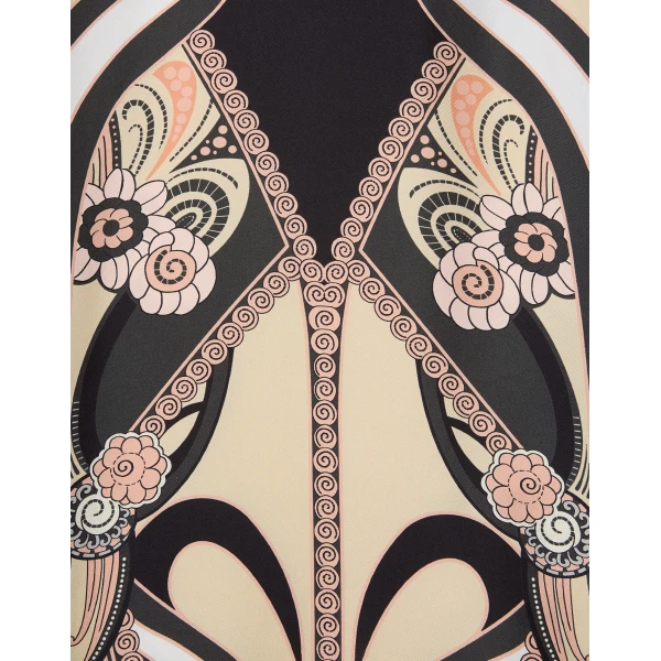 La DoubleJ Swing Dress Borboni Placee Nero in Twill Silk Placée - Dresses - Milanese Maximalist Fashion at Luxury Shoes 