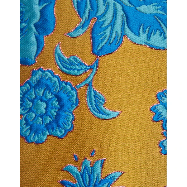 La DoubleJ Swing Dress Hottie Turquoise in Jacquard - Dresses - Milanese Maximalist Fashion at Luxury Shoes 