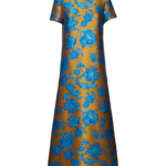 La DoubleJ Swing Dress Hottie Turquoise in Jacquard - Dresses - Milanese Maximalist Fashion at Luxury Shoes 