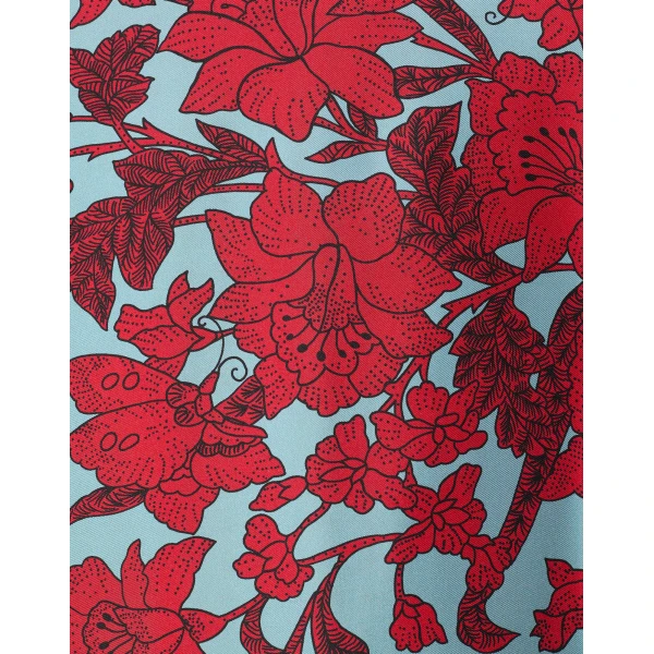 La DoubleJ Swing Dress Lilium Turchese in Silk Twill - Dresses - Milanese Maximalist Fashion at Luxury Shoes 