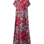 La DoubleJ Swing Dress Lilium Turchese in Silk Twill - Dresses - Milanese Maximalist Fashion at Luxury Shoes 