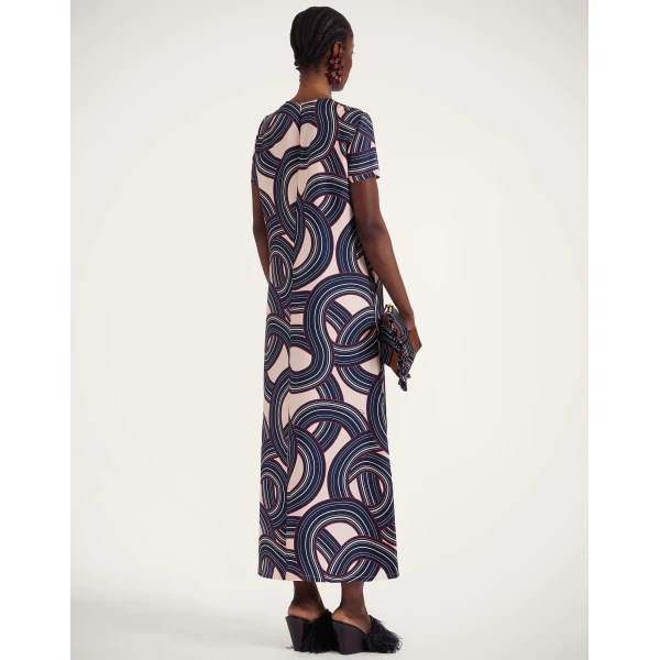 La DoubleJ Swing Dress Montecarlo Cream in Silk Twill - Dresses - Milanese Maximalist Fashion at Luxury Shoes 
