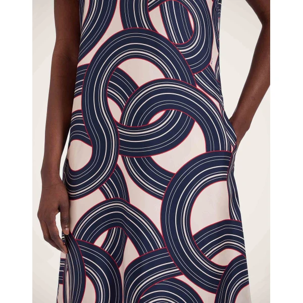 La DoubleJ Swing Dress Montecarlo Cream in Silk Twill - Dresses - Milanese Maximalist Fashion at Luxury Shoes 