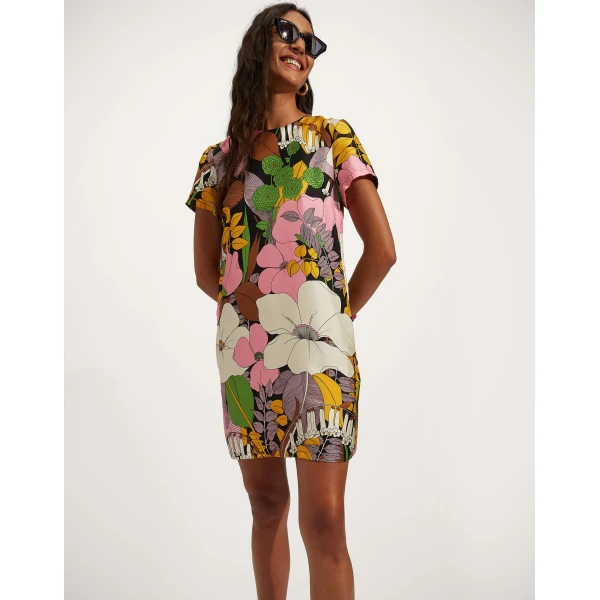 La DoubleJ Swing Dress Paesaggio in Silk - Dresses - Milanese Maximalist Fashion at Luxury Shoes 