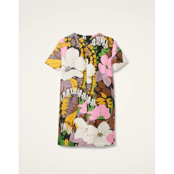La DoubleJ Swing Dress Paesaggio in Silk - Dresses - Milanese Maximalist Fashion at Luxury Shoes 