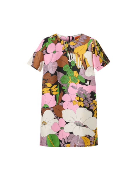La DoubleJ Swing Dress Paesaggio in Silk - Dresses - Milanese Maximalist Fashion at Luxury Shoes 
