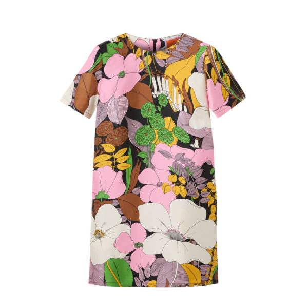 La DoubleJ Swing Dress Paesaggio in Silk