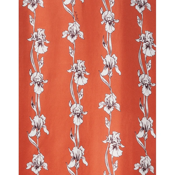 La DoubleJ Swing Dress Peonies Blue in Jacquard - Dresses - Milanese Maximalist Fashion at Luxury Shoes 