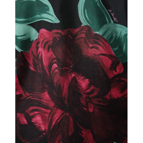 La DoubleJ Swing Dress Peony Black in Silk Twill - Dresses - Milanese Maximalist Fashion at Luxury Shoes 