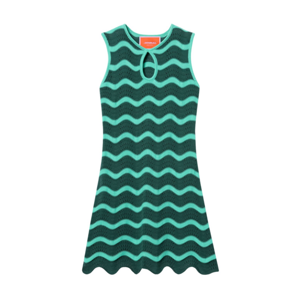 La DoubleJ Swing Dress Rio Verde in Silk Twill