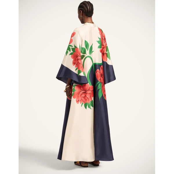 La DoubleJ Swing Dress Sanctuary Placée Light Blue in Silk Twill - Dresses - Milanese Maximalist Fashion at Luxury Shoes 