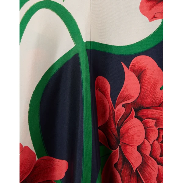 La DoubleJ Swing Dress Sanctuary Placée Light Blue in Silk Twill - Dresses - Milanese Maximalist Fashion at Luxury Shoes 