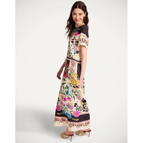 La DoubleJ Swing Dress Slinky Rosso in Silk Twill - Dresses - Milanese Maximalist Fashion at Luxury Shoes 