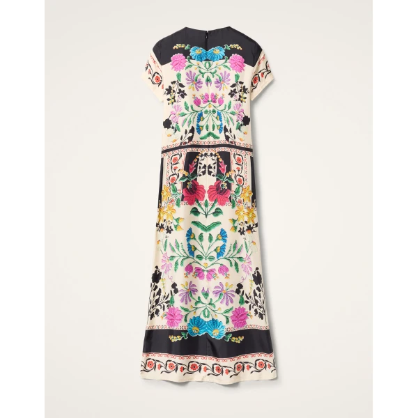 La DoubleJ Swing Dress Slinky Rosso in Silk Twill - Dresses - Milanese Maximalist Fashion at Luxury Shoes 