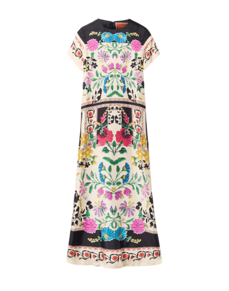 La DoubleJ Swing Dress Slinky Rosso in Silk Twill - Dresses - Milanese Maximalist Fashion at Luxury Shoes 