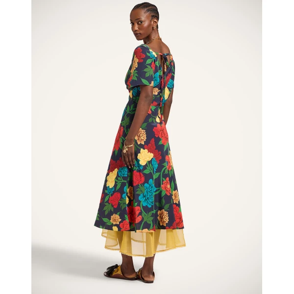 La DoubleJ Swing Dress Swathe Pink in Silk Twill - Dresses - Milanese Maximalist Fashion at Luxury Shoes 