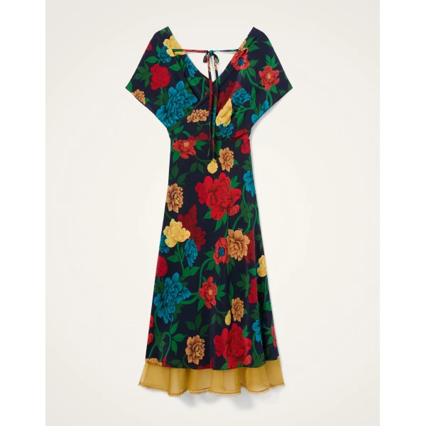 La DoubleJ Swing Dress Swathe Pink in Silk Twill - Dresses - Milanese Maximalist Fashion at Luxury Shoes 