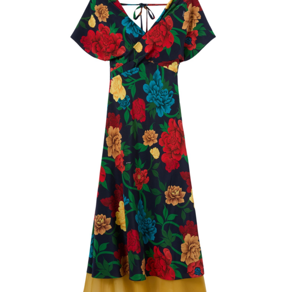La DoubleJ Swing Dress Swathe Pink in Silk Twill