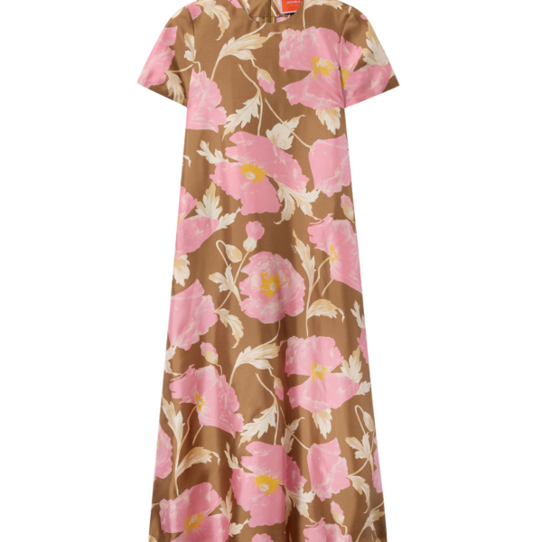 La DoubleJ Swing Dress Sylph Khaki in Silk Twill