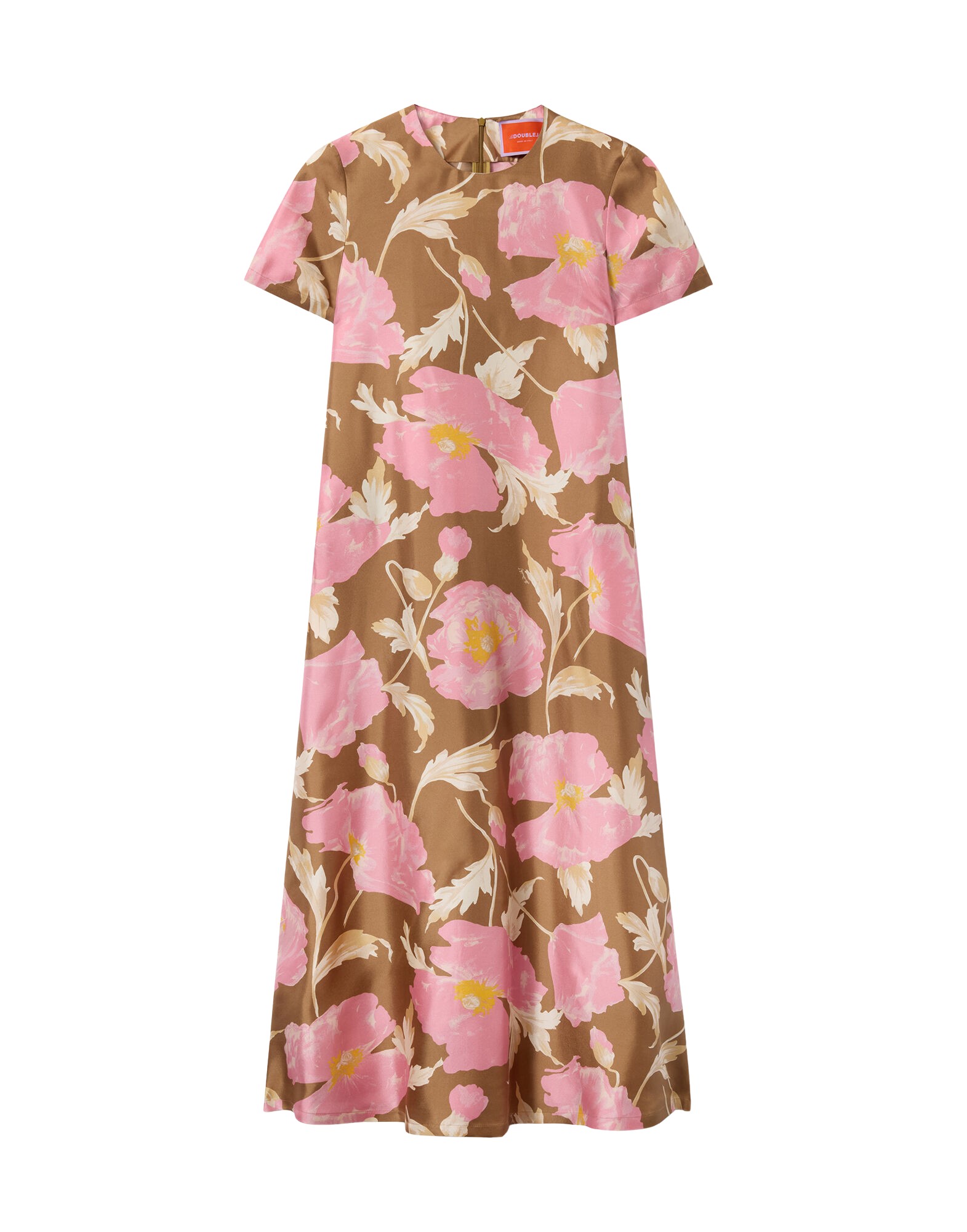 La-Double-J-Swing-Dress-Sylph-Khaki-in-Silk-Twill61672_nobg La DoubleJ Swing Dress Sylph Khaki in Silk Twill - Dresses - Milanese Maximalist Fashion at Luxury Shoes