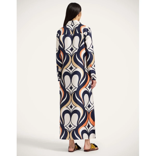 La DoubleJ Swing Dress Tackle Gold in Jacquard - Dresses - Milanese Maximalist Fashion at Luxury Shoes 