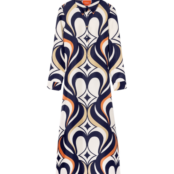 La DoubleJ Swing Dress Tackle Gold in Jacquard