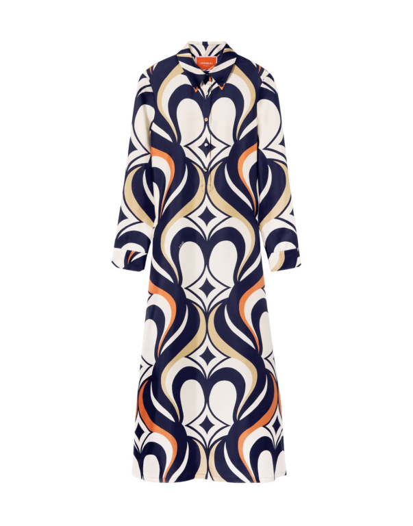 La DoubleJ Swing Dress Tackle Gold in Jacquard - Dresses - Milanese Maximalist Fashion at Luxury Shoes 