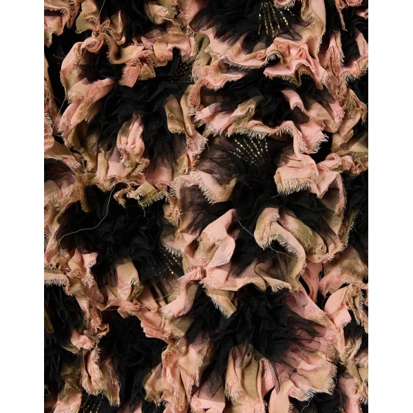 La DoubleJ Swing Dress Tulip Placée Pale Pink in Silk Twill - Dresses - Milanese Maximalist Fashion at Luxury Shoes 