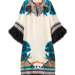 La DoubleJ The Kaftan Florence Placée Ivory in Silk Twill With Feathers -  - Milanese Maximalist Fashion at Luxury Shoes 