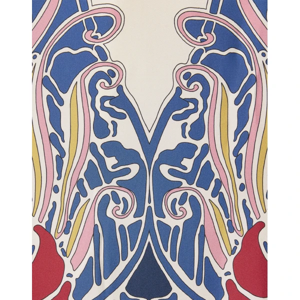 La DoubleJ The Kaftan Lemuria Placée Blue in Silk Twill -  - Milanese Maximalist Fashion at Luxury Shoes 