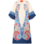 La DoubleJ The Kaftan Lemuria Placée Blue in Silk Twill -  - Milanese Maximalist Fashion at Luxury Shoes 