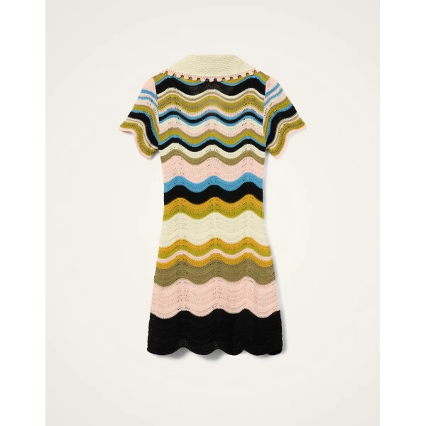 La DoubleJ Turn Around Dress Lemuria Placée Pink in Crepe De Chine - Dresses - Milanese Maximalist Fashion at Luxury Shoes 