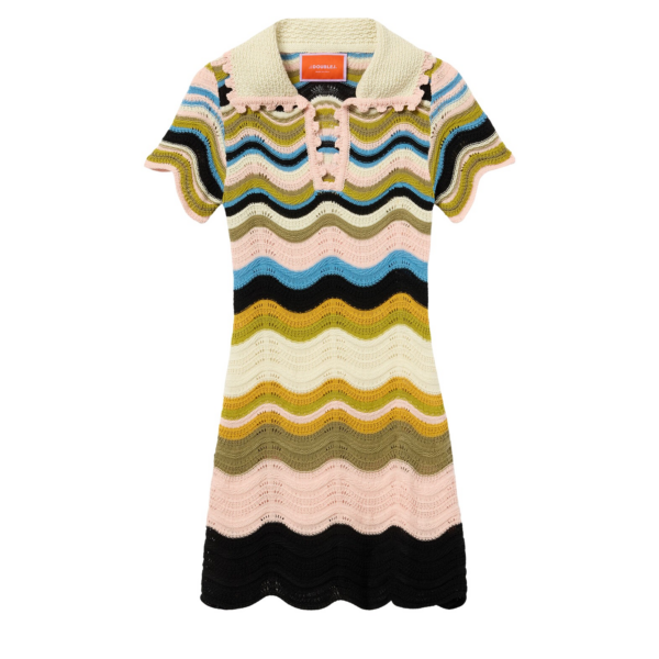 La DoubleJ Turn Around Dress Lemuria Placée Pink in Crepe De Chine