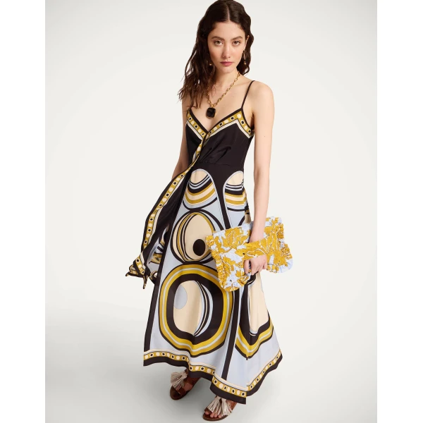 La DoubleJ Turn Around Dress Sanctuary Placée Light Blue in Crepe De Chine - Dresses - Milanese Maximalist Fashion at Luxury Shoes 