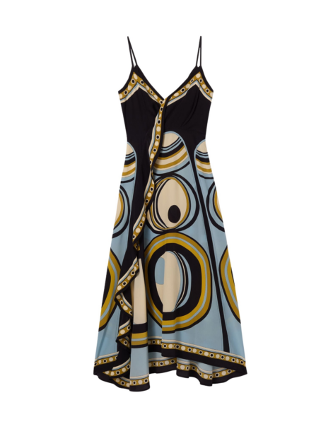 La DoubleJ Turn Around Dress Sanctuary Placée Light Blue in Crepe De Chine - Dresses - Milanese Maximalist Fashion at Luxury Shoes 