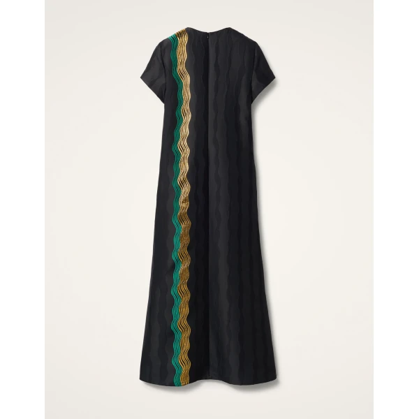 La DoubleJ Twin Flame Dress Florette Placée Pale Pink in Silk Twill - Dresses - Milanese Maximalist Fashion at Luxury Shoes 