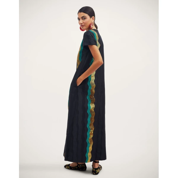 La DoubleJ Twin Flame Dress Florette Placée Pale Pink in Silk Twill - Dresses - Milanese Maximalist Fashion at Luxury Shoes 