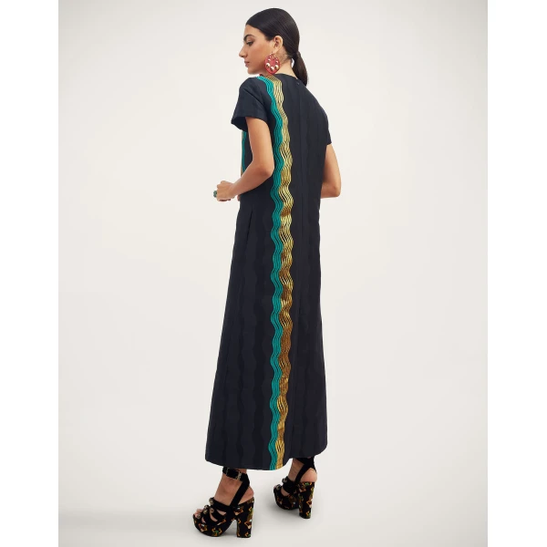 La DoubleJ Twin Flame Dress Florette Placée Pale Pink in Silk Twill - Dresses - Milanese Maximalist Fashion at Luxury Shoes 