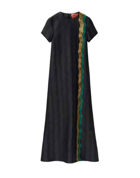 La DoubleJ Twin Flame Dress Florette Placée Pale Pink in Silk Twill - Dresses - Milanese Maximalist Fashion at Luxury Shoes 